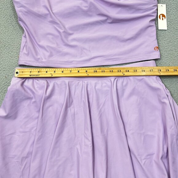Honey Mark Swim Set 2XL Lavender Sugar Skort & Basil Wrap Top 2 Piece Set NEW - Picture 13 of 15